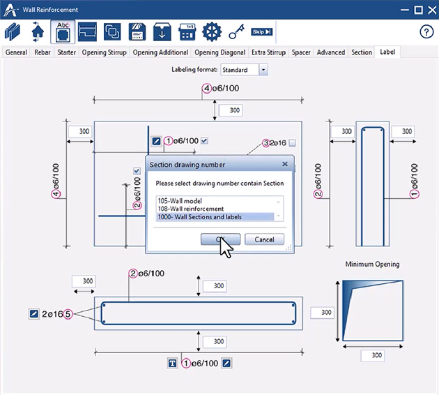 select label drawing