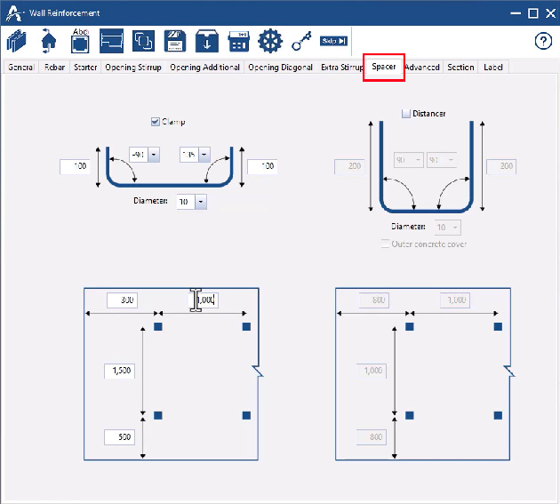 wall spacer