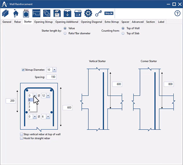 starter rebar